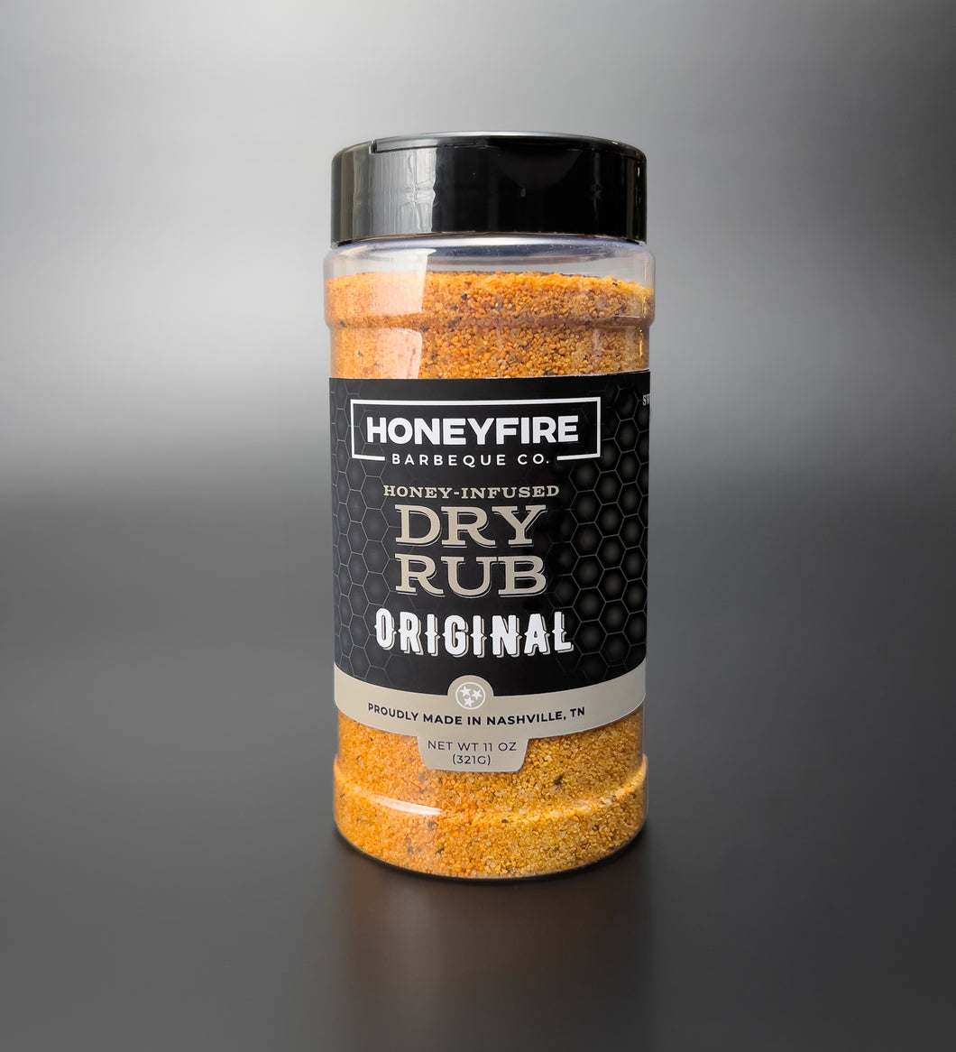Made with real American honey (dehydrated) and superior spices, our championship-winning Original Honey Dry Rub has the ideal balance of sweet and savory flavors.